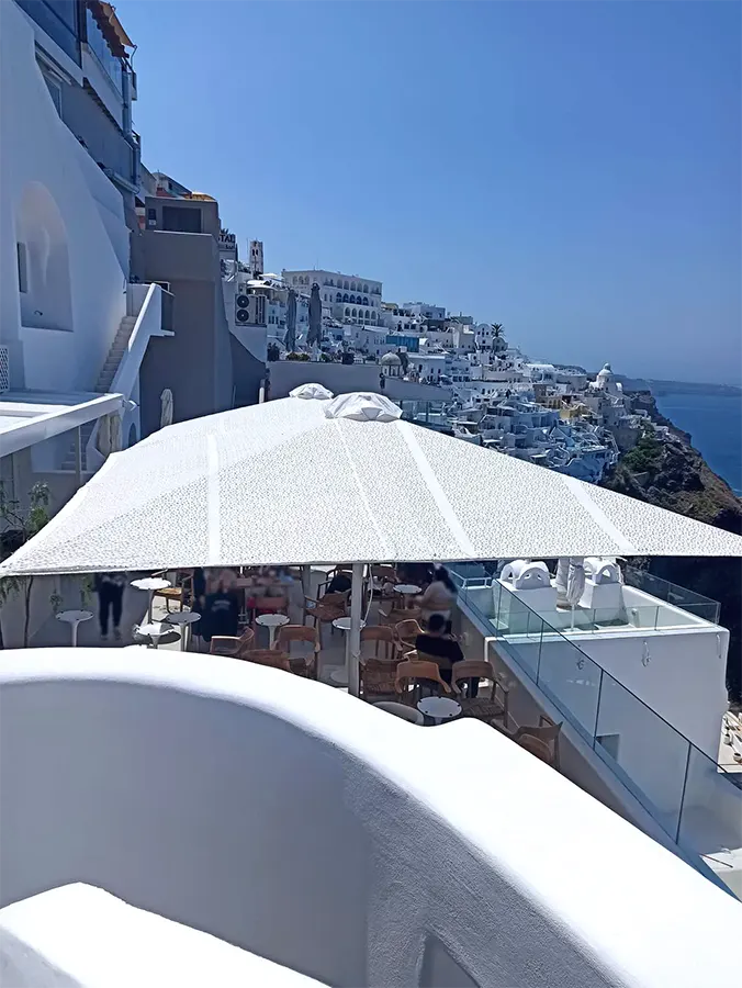 Ομπρέλα, Σαντορίνη